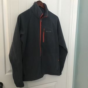 Classic Columbia Fleece Zip Jacket - Gray EUC